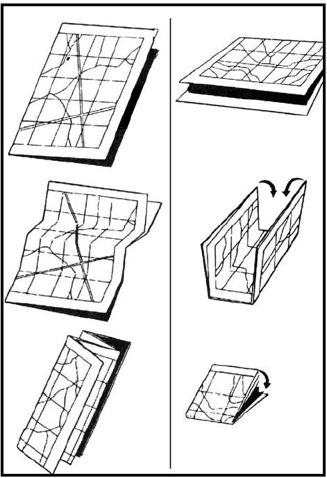 Two ways to fold military maps