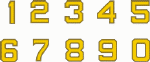 Gold Numerals